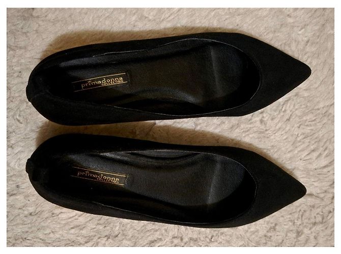 Autre Marque Schwarze Pumps mit goldenem Absatz - Ansicht 6