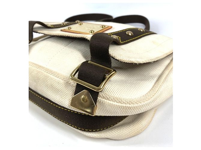 Borsa Messenger PM Antigua Buzas Louis Vuitton Bianco Crudo - vista 6