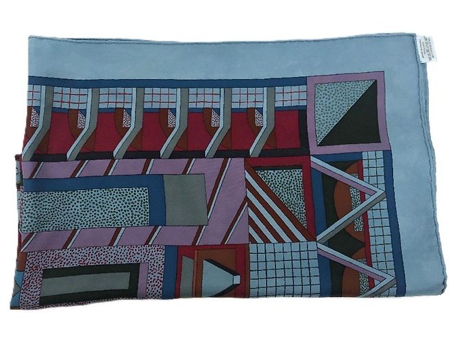 Bufanda de seda A Garden of Shapes de Hermès Azul - vista 10