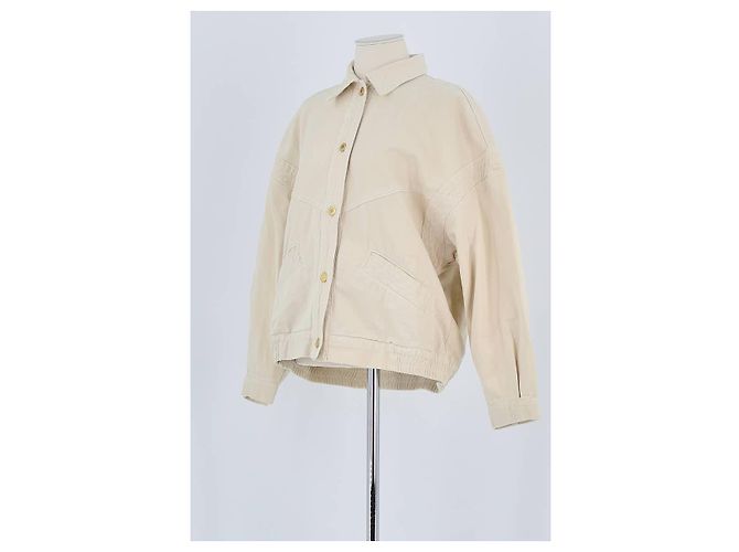 Des Petits Hauts Giacca in Cotone Beige - vista 4