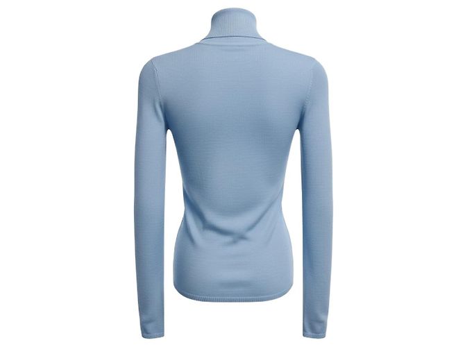 Leichtblauer Cashmere- und Seidenpullover mit Rollkragen von Gabriela Hearst - Ansicht 2