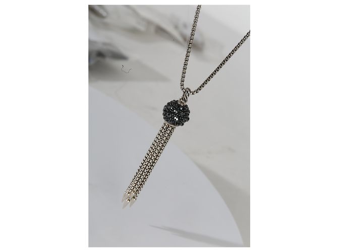 Collana a frange in argento sterling e ematite Berries di David Yurman - vista 3