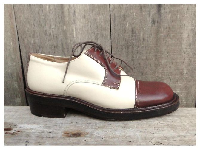 Derbies Sartore en cuir marron crème Taille 37 - vue 2