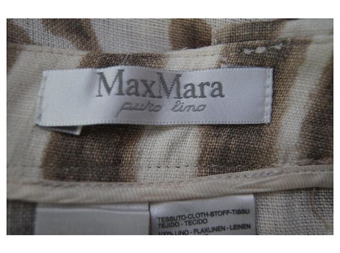 Falda Max Mara de lino estampado cebra - vista 5
