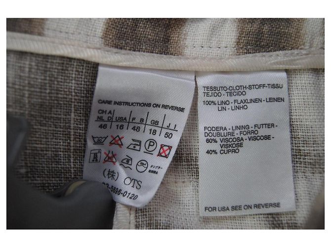 Falda Max Mara de lino estampado cebra - vista 6