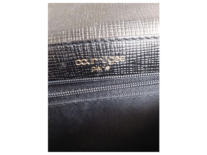 Courreges Vintage Courrèges Tasche aus Leder mit Echsenprägung Schwarz - Ansicht 13