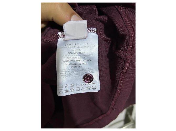 Polo Moncler Burdeos de Manga Larga - vista 5