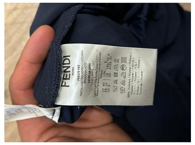 Marineblaue Fendi-Hose - Ansicht 3