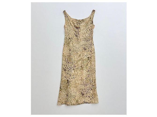 Vestido 100% seda Max Mara Multicolor Beige - vista 5