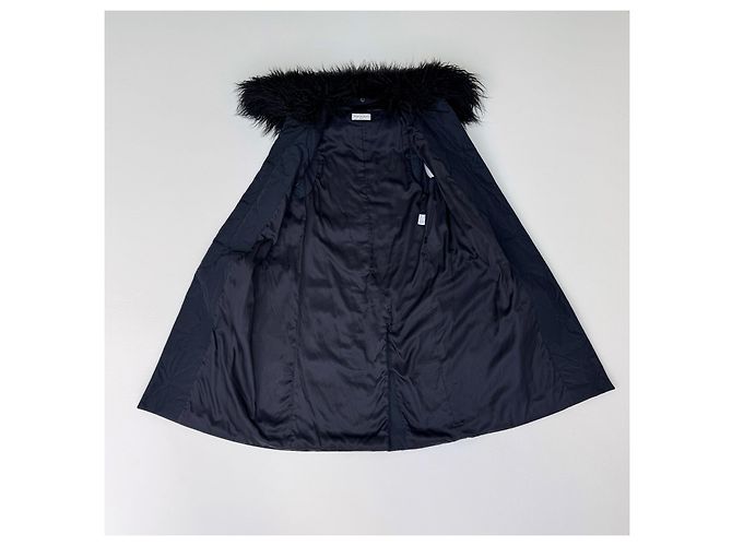 Chaleco acolchado Dries Van Noten con cuello de piel Negro Azul Azul marino - vista 5