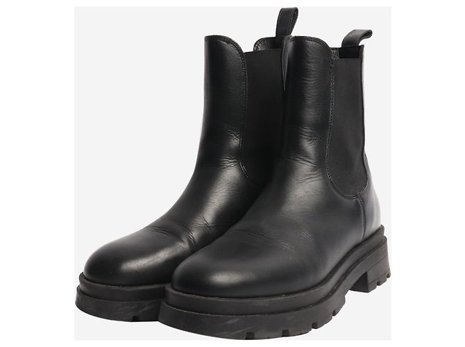 Anine Bing Botines de cuero negro - talla EU 40 - vista 2