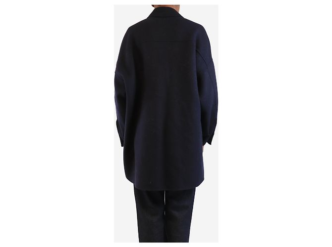 Weekend Max Mara Navy oversized wool-blend coat - size UK 6 Navy blue - view 2
