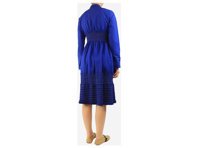 Altuzarra Royalblau gerafftes Midikleid - Größe UK 10 - Ansicht 2