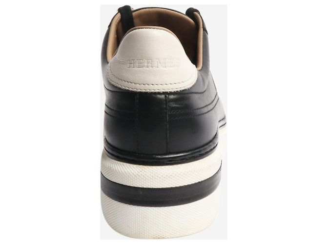 Hermès Schwarze Leder-Sneaker - EU 39 - Ansicht 3