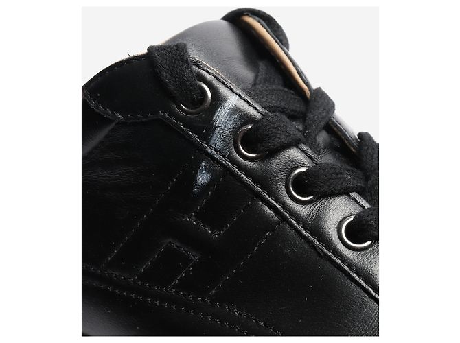 Hermès Schwarze Leder-Sneaker - EU 39 - Ansicht 4