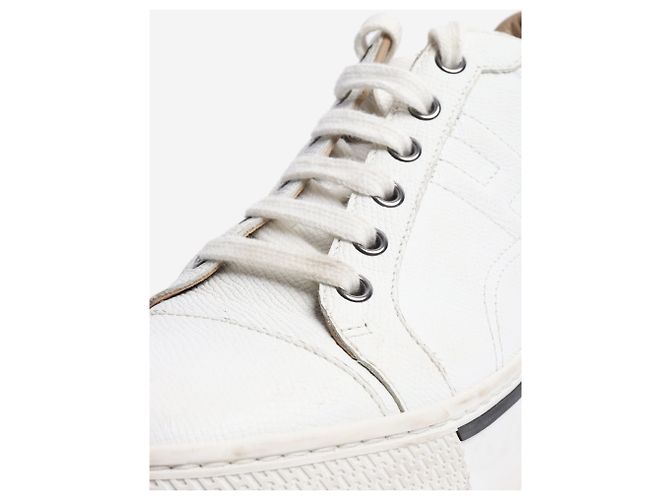Hermès Weiße Leder-Sneaker - Größe EU 38 - Ansicht 4