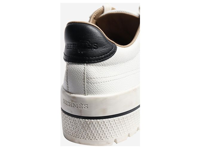 Hermès Weiße Leder-Sneaker - Größe EU 38 - Ansicht 5