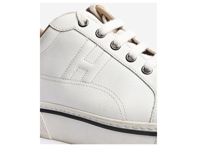 Hermès Weiße Leder-Sneaker - Größe EU 38 - Ansicht 7
