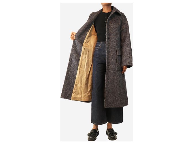 Autre Marque Abrigo de espiga de marino - talla UK 4 Azul - vista 4