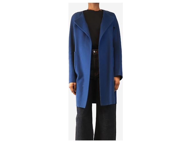 Jil Sander Blauer Kaschmirmantel - Größe UK 8 - Ansicht 3