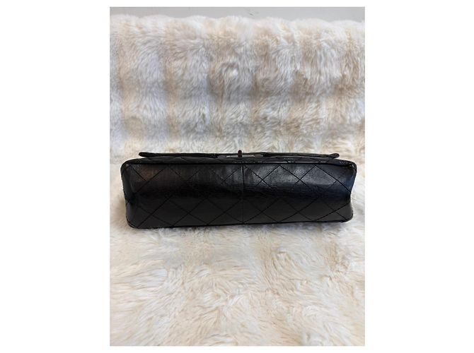 Borsa a mano Chanel 2.55 Reissue grande in pelle nera Nero - vista 7