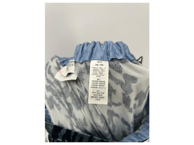 Forte Forte Blaue Samthose mit Leopardenmuster - Ansicht 4