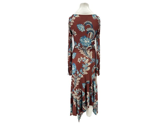 Etro Maxikleid bedruckt braun Polyester Größe 42 - Ansicht 2