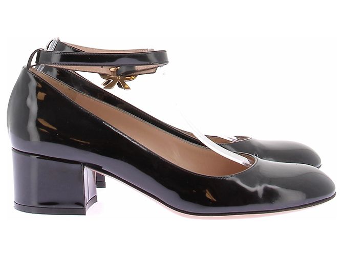 Gianvito Rossi Schwarze Pumps aus lackiertem Leder - Ansicht 2