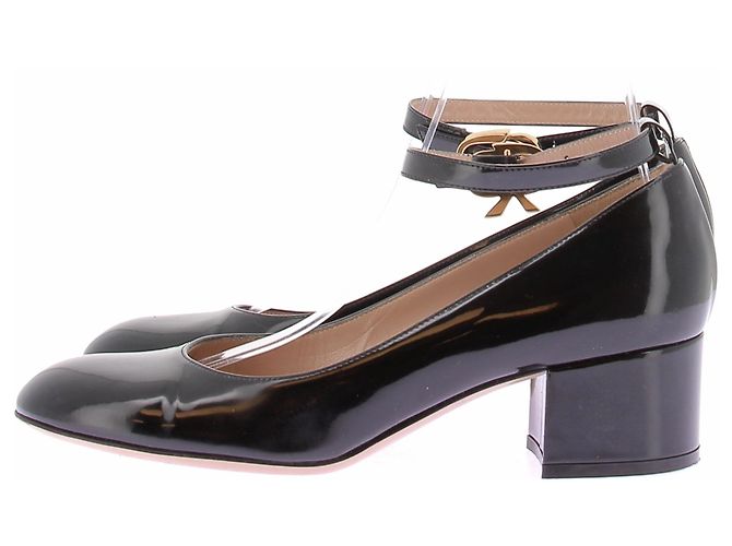 Gianvito Rossi Schwarze Pumps aus lackiertem Leder - Ansicht 3