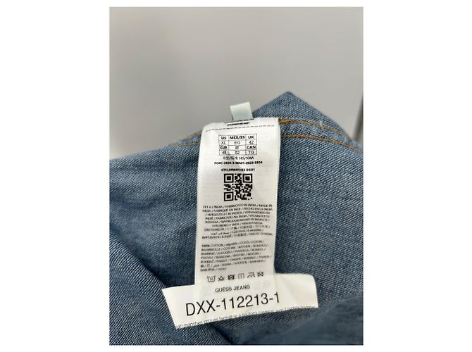 Camicia Guess in denim blu cotone - vista 6