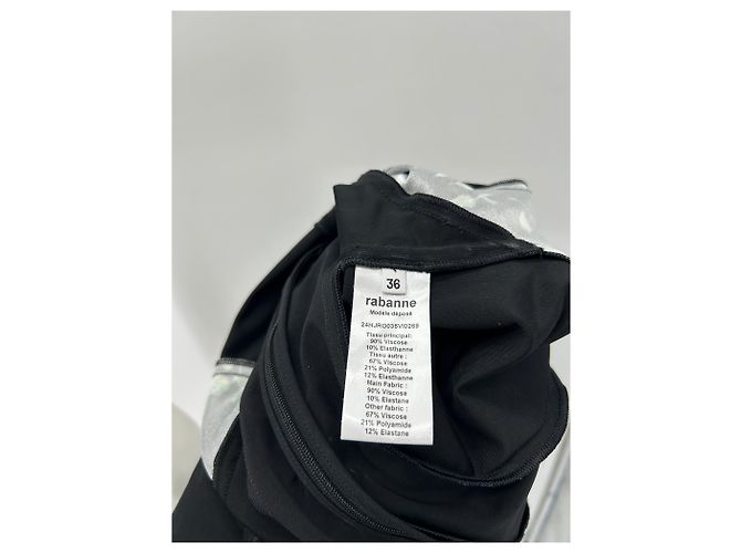 Autre Marque Vestido largo estampado RABANNE negro - vista 5