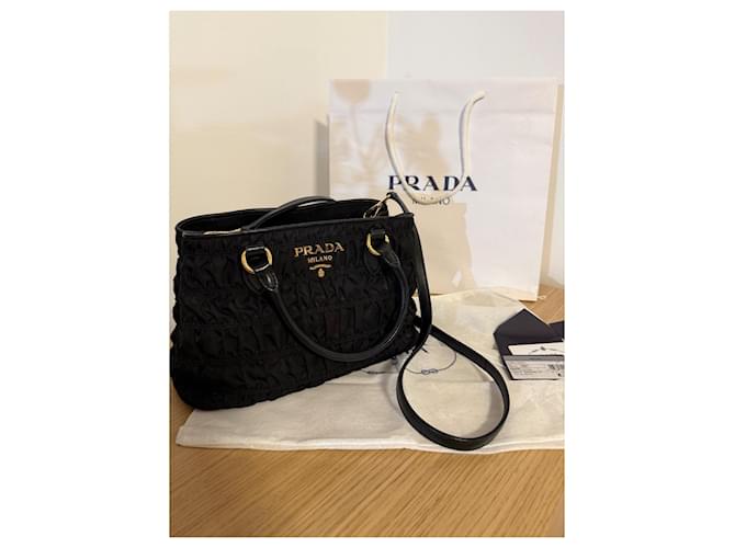 Prada Gaufre Handtasche Nylon Schwarz - Ansicht 4