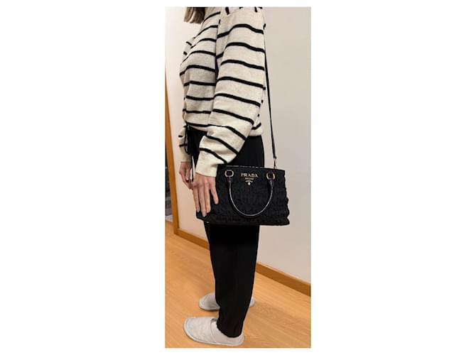 Prada Gaufre Handtasche Nylon Schwarz - Ansicht 5