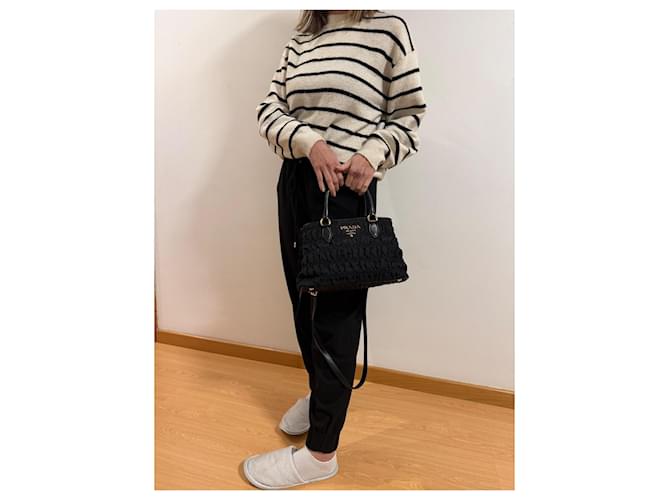 Prada Gaufre Handtasche Nylon Schwarz - Ansicht 6