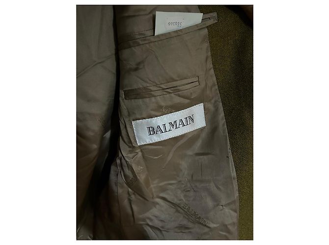 Grüne Wolljacke von Balmain - Ansicht 4