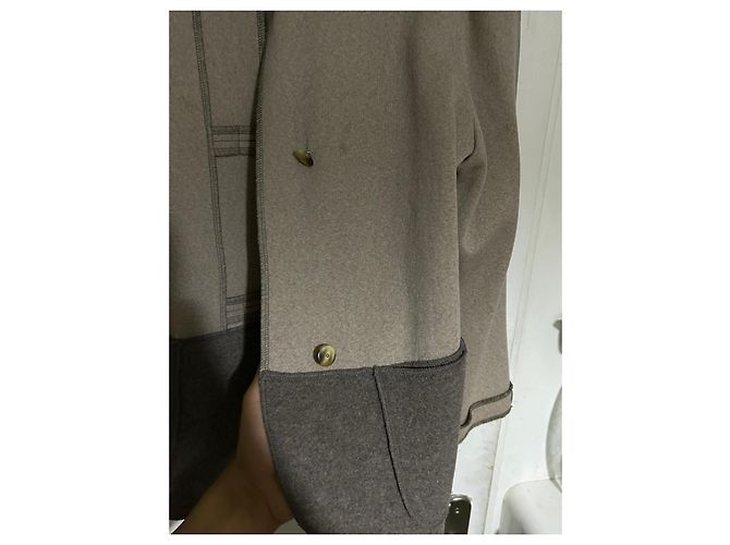 Miller et Bertaux Beige Wolljacke Miller und Bertaux Braun - Ansicht 4
