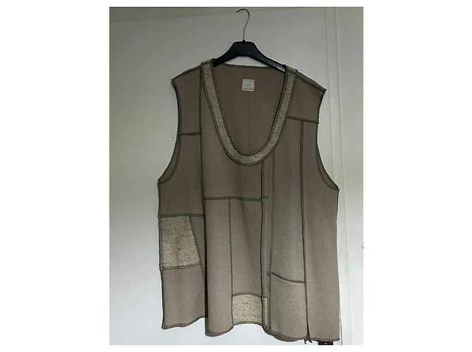 Miller et Bertaux Beige Wolljacke Miller und Bertaux Braun - Ansicht 5