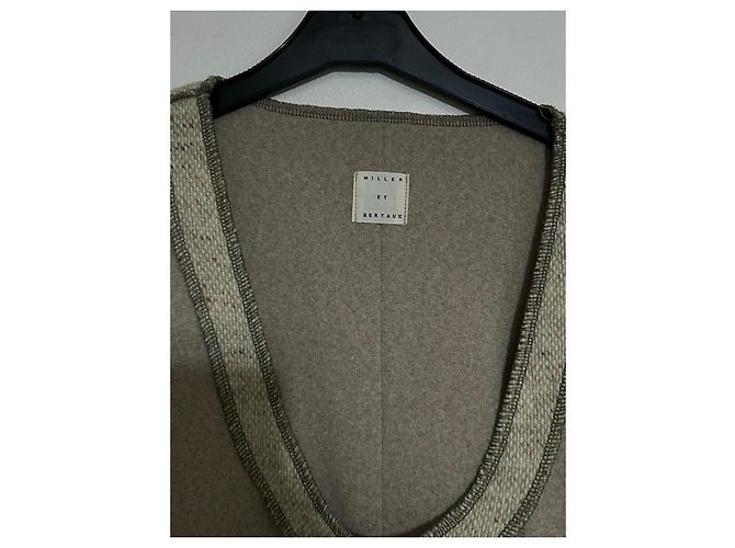 Miller et Bertaux Beige Wolljacke Miller und Bertaux Braun - Ansicht 6