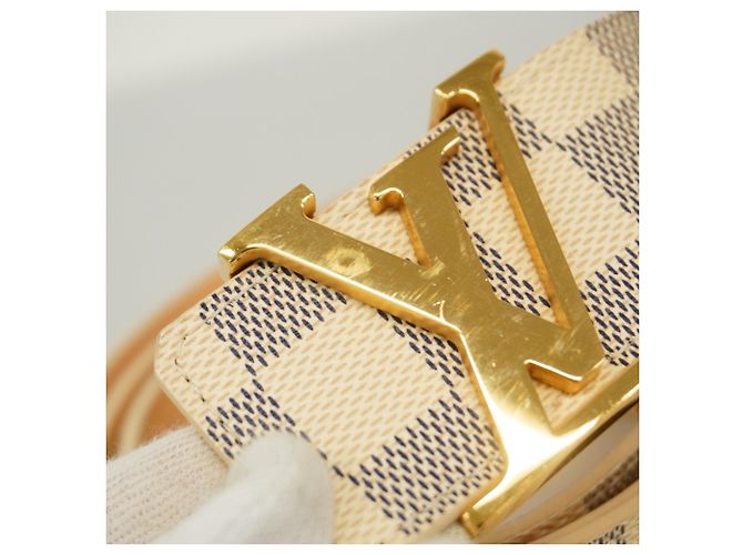 Cintura Damier Azur Louis Vuitton Bianco - vista 3