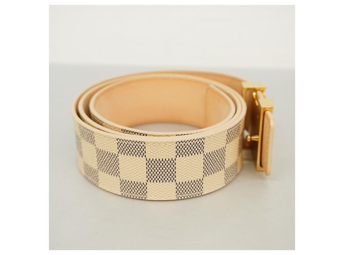Cintura Damier Azur Louis Vuitton Bianco - vista 7