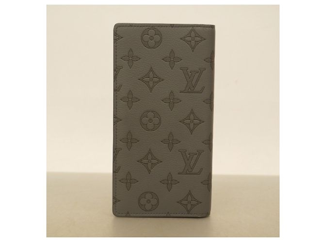Portafoglio Lungo Brazza Monogram Shadow Louis Vuitton Marrone Grigio antracite - vista 11