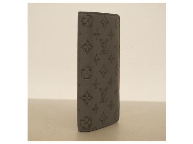 Portafoglio Lungo Brazza Monogram Shadow Louis Vuitton Marrone Grigio antracite - vista 2