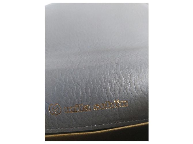 Mila Shön Vintage Mila Schön graue geprägte Leder-Handtasche - Ansicht 11