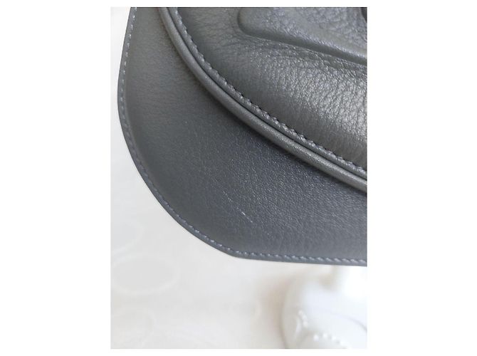 Mila Shön Vintage Mila Schön graue geprägte Leder-Handtasche - Ansicht 3
