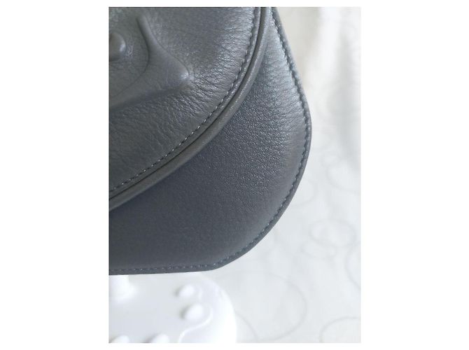 Mila Shön Vintage Mila Schön graue geprägte Leder-Handtasche - Ansicht 5