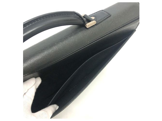 Borsa Documenti Louis Vuitton Taiga Neo Robusto 2 Nero Grigio - vista 13