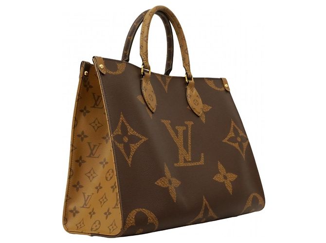 Borsa tote OnTheGo MM Monogram Giant Reverse di Louis Vuitton Marrone - vista 2