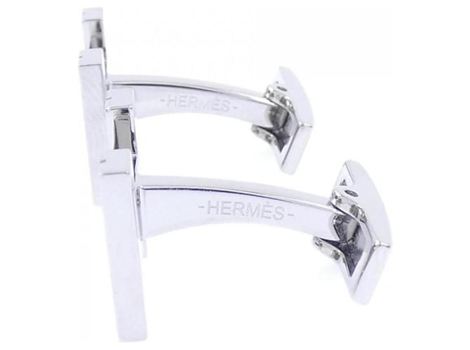Gemelli Hermès H O Carre Argento Bianco - vista 2
