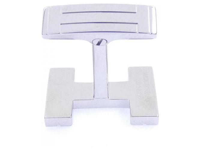 Gemelli Hermès H O Carre Argento Bianco - vista 4