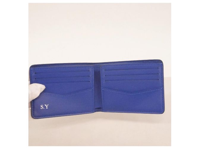 Louis Vuitton Taurillon Leather Slender Wallet M80590 Blue - view 3